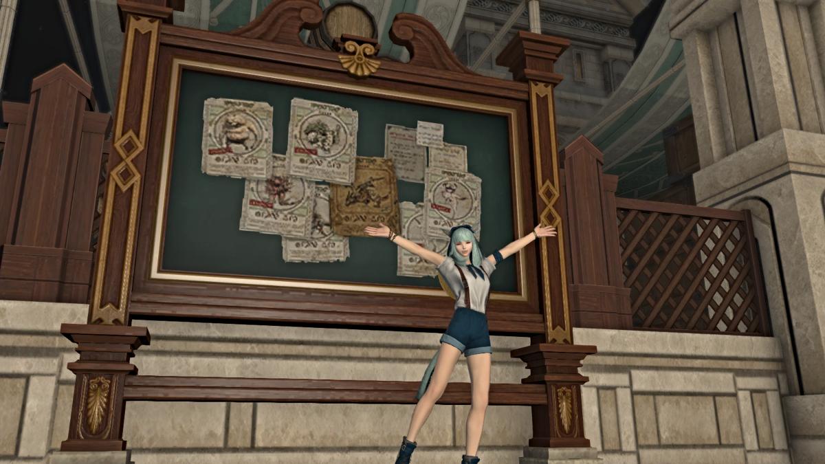 A hunt mark board in Final Fantasy XIV