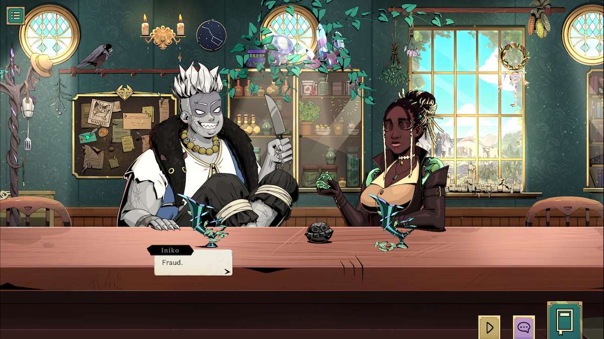 Iniko announcing "Fraud" in Tavern Talk.